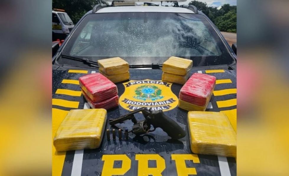 Três são presos com mais de 10 kg de cocaína e arma de fogo na BR-364